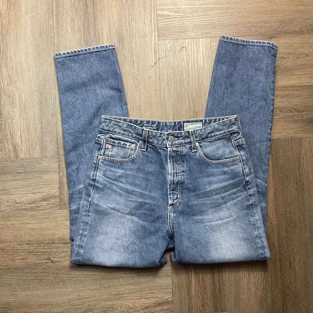 AG Adriano Goldschmied Alexxis Slim High Rise Vintage Slim Jeans Womens 27 Blue